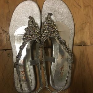 Rhinestone flip flops